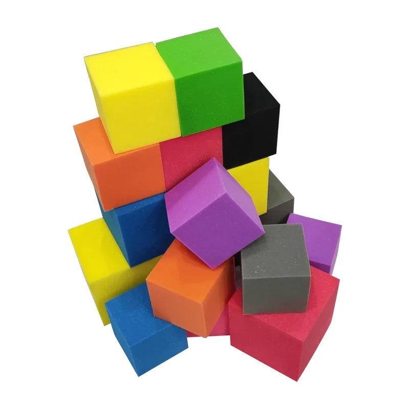 Factory wholesale pu foam pit blocks anti stress Polyurethane Trampoline sponge foam cubes for gymnastics