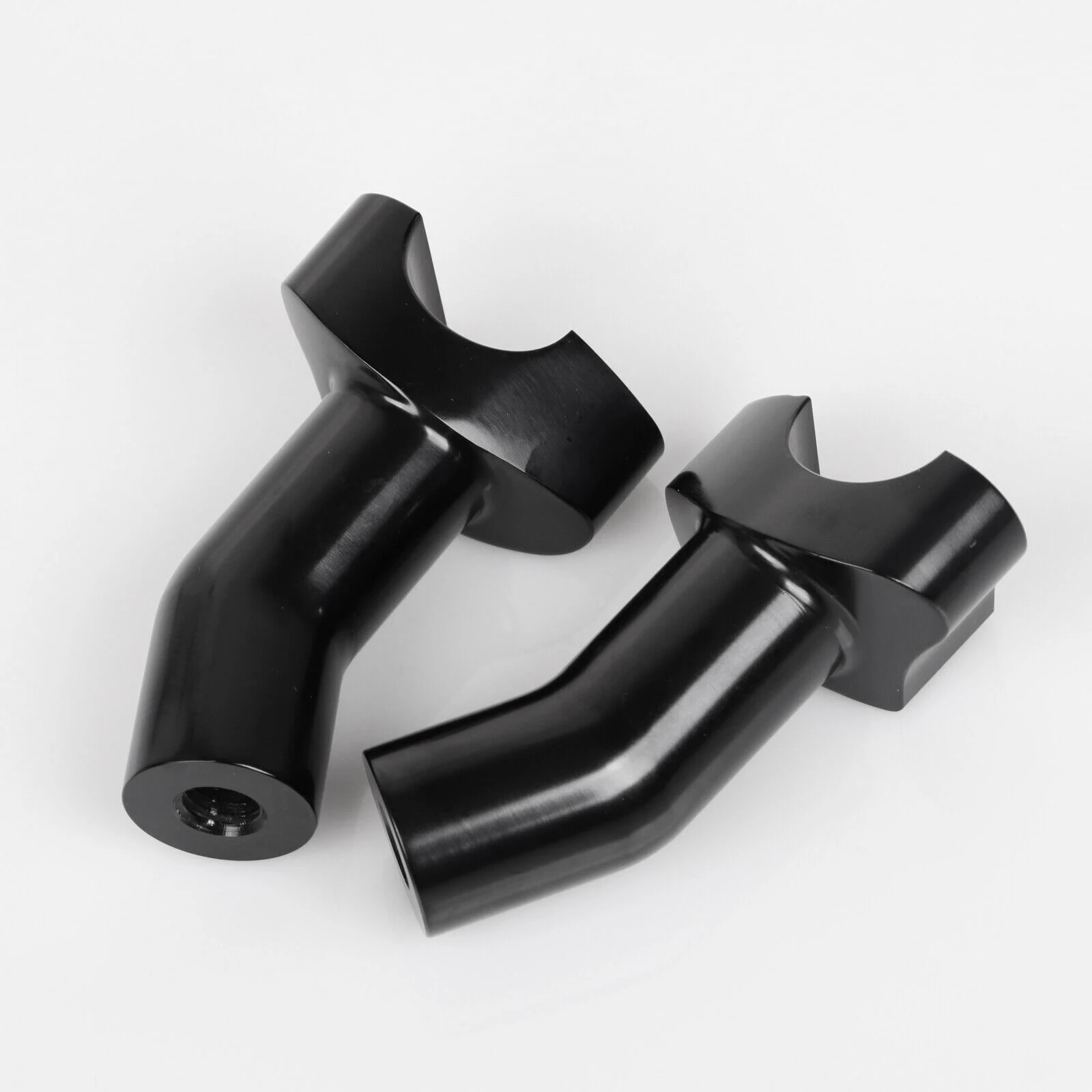

Black 3.5Inch Tall Pullback Handlebar Risers For Softail Dyna Sportster Touring Pullback Aluminum Straight Replacement
