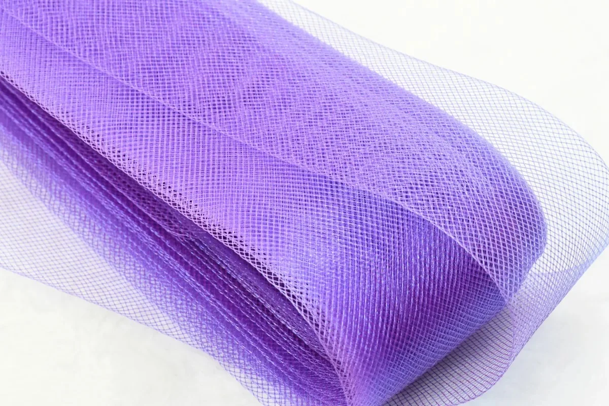 purple series Soft  Crinoline for wedding dress horsehair braid Polyester Mesh Fabric  crinolina clothing accessories