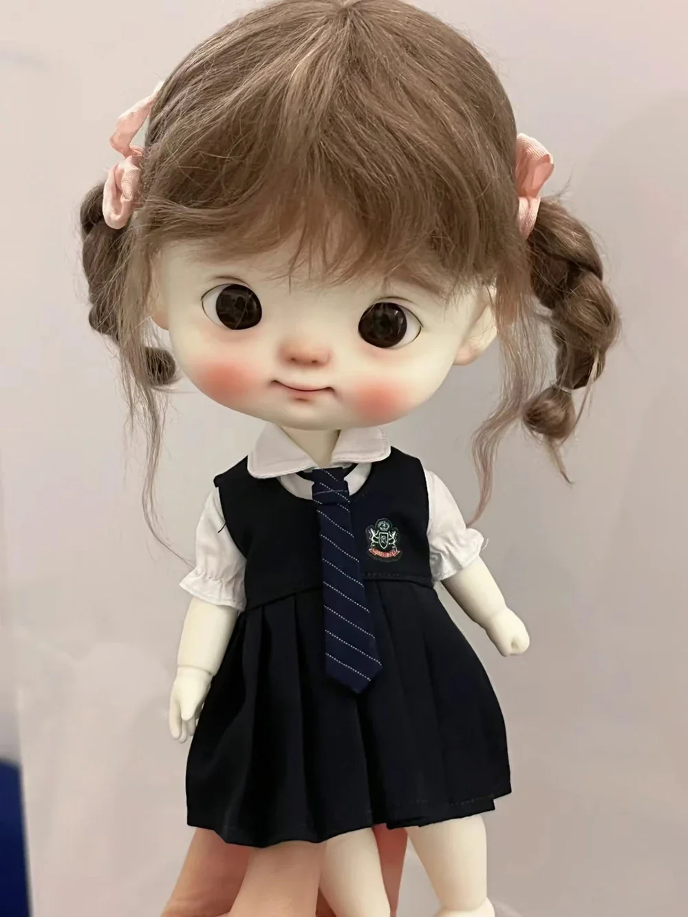 DaMeng Bjd Doll 1/6 Xiaofeiyang Spot QbabyBig Head Smile Resin Ball Jointed Art Toy Dolls for Girls free shipping