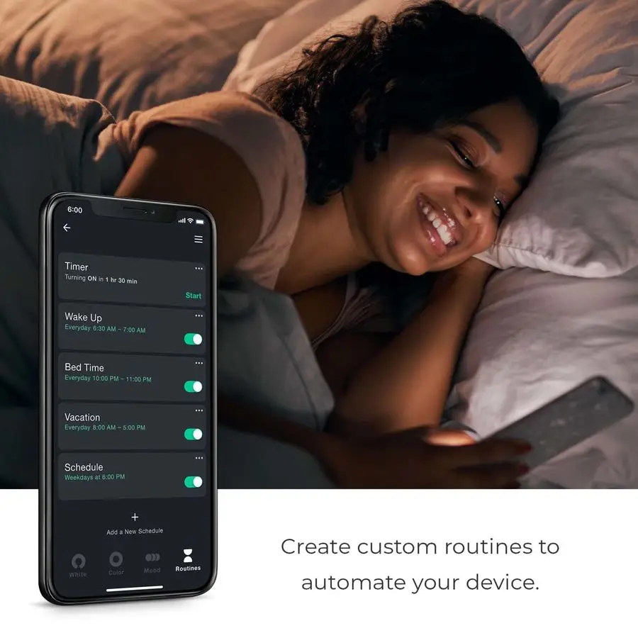 Électrique 57503 WiFi Smart 4Light 28W LED éclairage sur rail, noir mat, aucun hub requis, activé par la voix, RVB à changement multicolore,