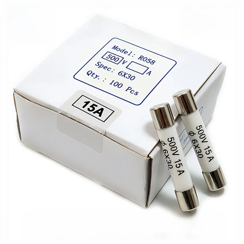 100pcs Ceramic Fuse Cartridge RO58 6x30mm 500V F 0.5A 1A 2A 3A 4A 5A 6A 8A 10A 13A 15A 20A 25A 30A Fast Blow BS1362 6*30mm