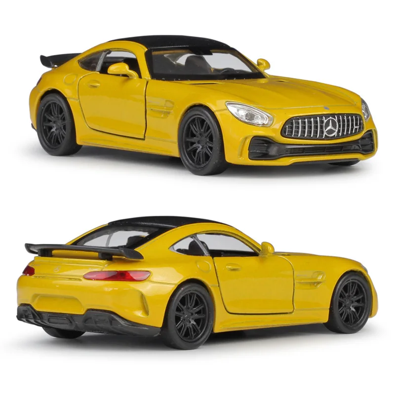 1/36 Mercedes-Benz AMG GTR Super Sport Toy Car Model WELLY Diecast Metal Vehicle Miniature Pull Back Collection Gift For Kid Boy