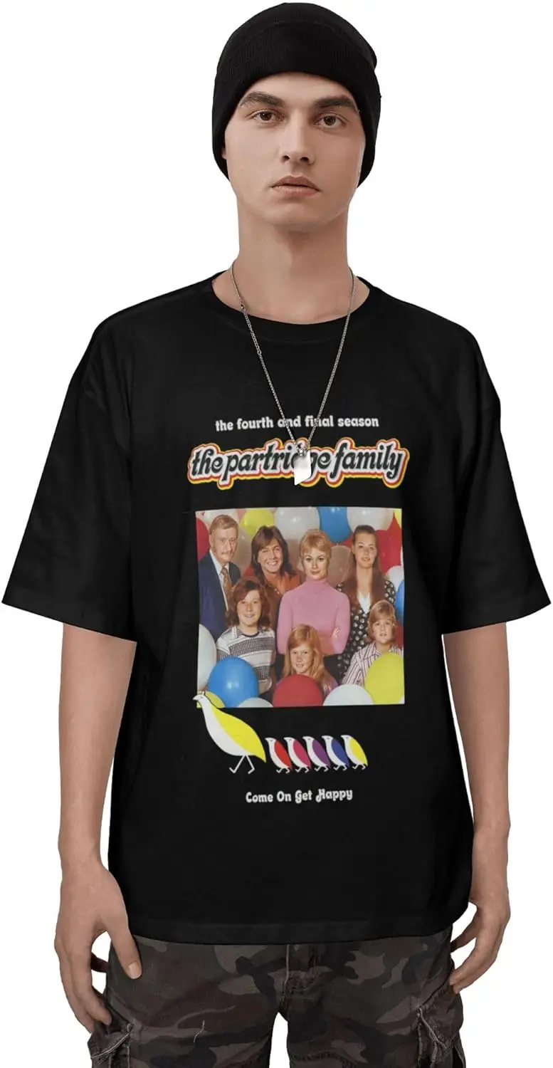 Adult The Partridge Family Cotton Tour 2024 Oversized Shirts Vintage 90s Hip hop Male Shoulder Drop Shirts