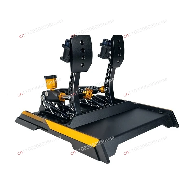 Racing emulator V2 vibration double stage hydraulic cylinder pedal racing game peripheral pressure pedal simulator driver three