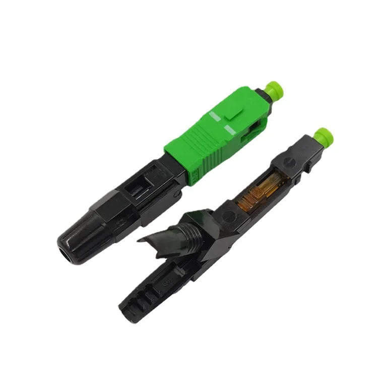 10pcs Lot Quick Field Assembly FTTH Embedded Fiber Optic Fast Connector SC APC SM Fiber Optic SC UPC Cold Connector