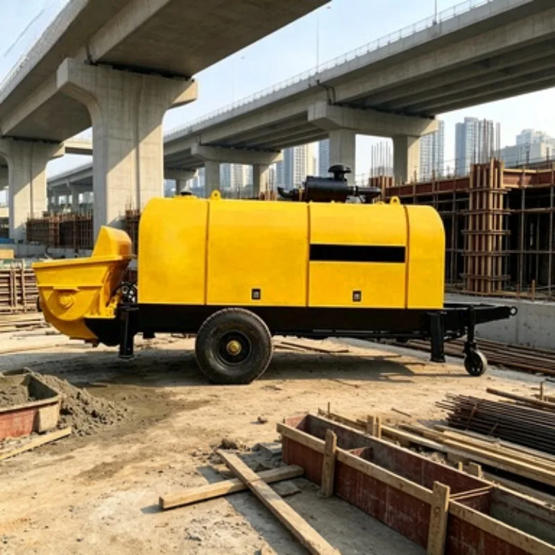 35m3h Diesel Concrete Pump Concrete Mixer with Pump Trailer Concrete Pump for Large Construction Building Project Sale