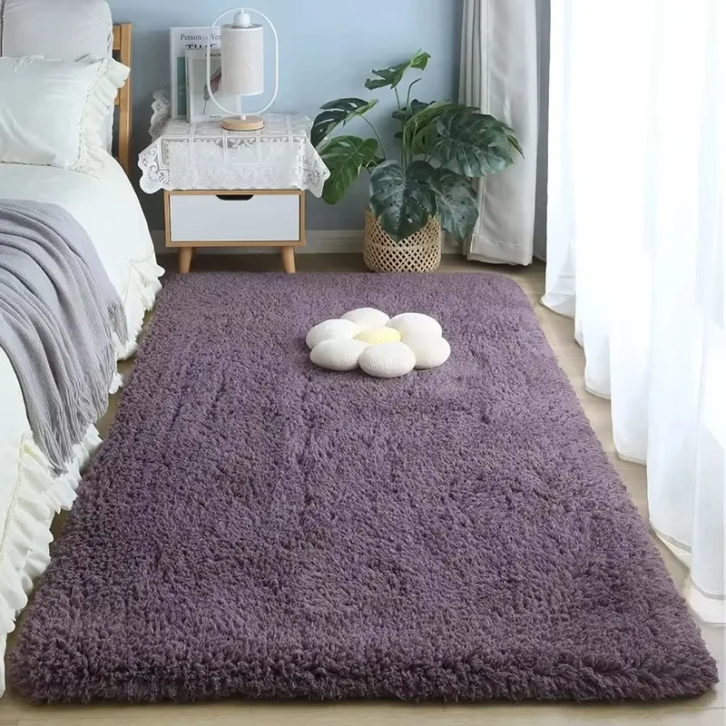 Dirt Resistant Soft Bedside Rug for Bedroom, Water Absorbing Anti Slip Bathroom Doormat, Wear-resistant Household Indoor Foot