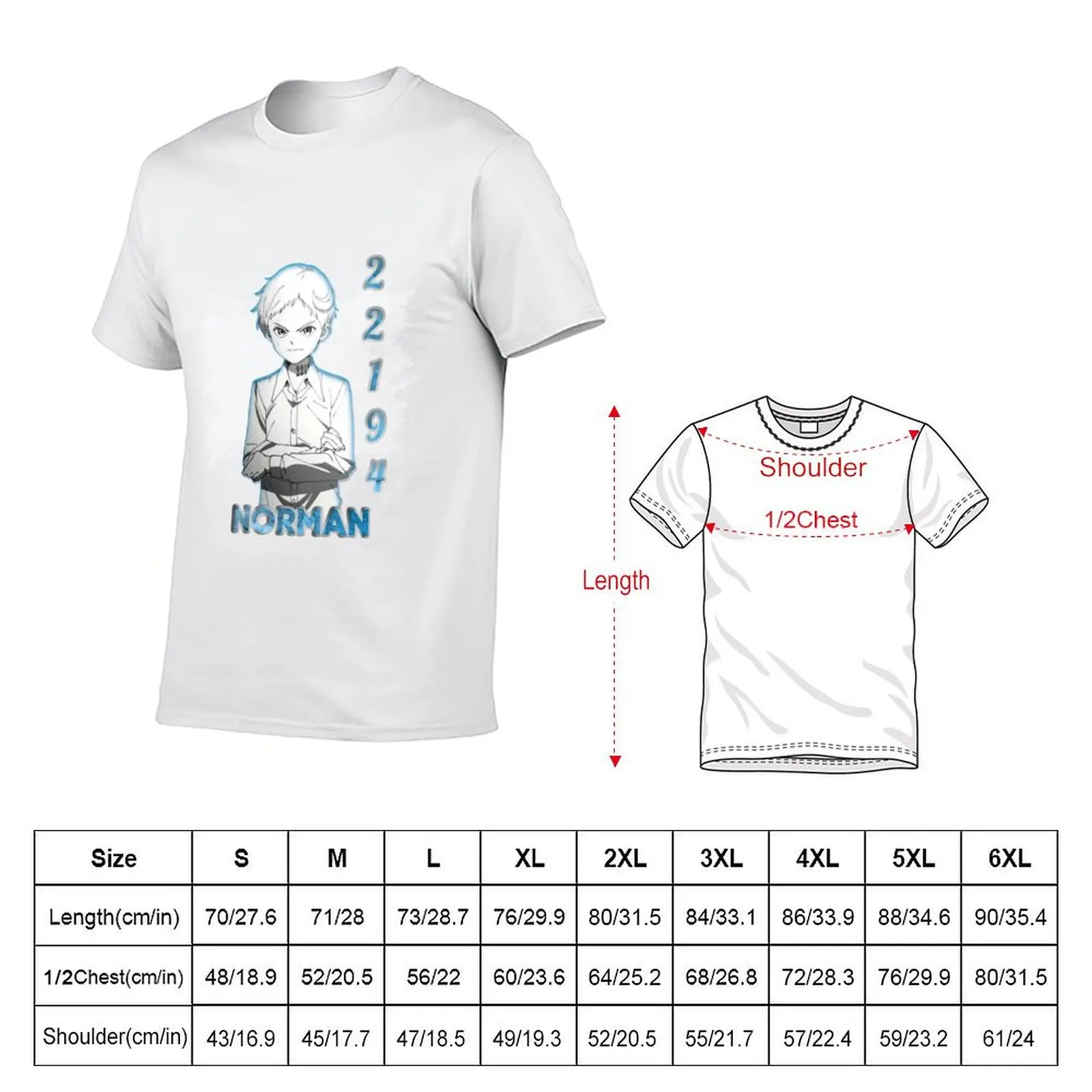 The Promised Neverland Norman T-Shirt man t shirt cotton t shirt man casual t shirt for man 100 percent cotton T-Shirt