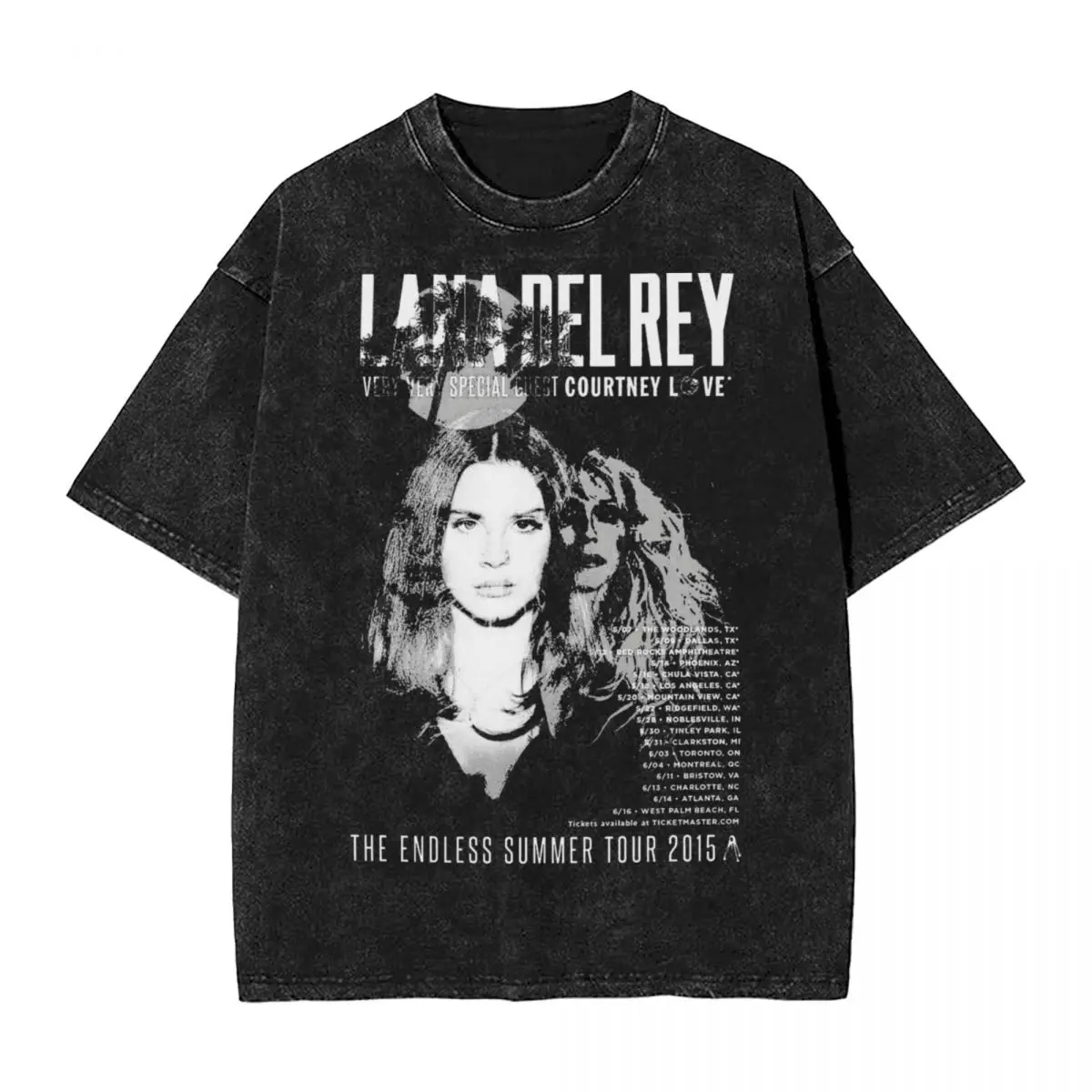 Lana Del Rey Washed T Shirts Streetwear Hip Hop Novelty T-Shirts Tees Men Women 100% Cotton Oversize Summer