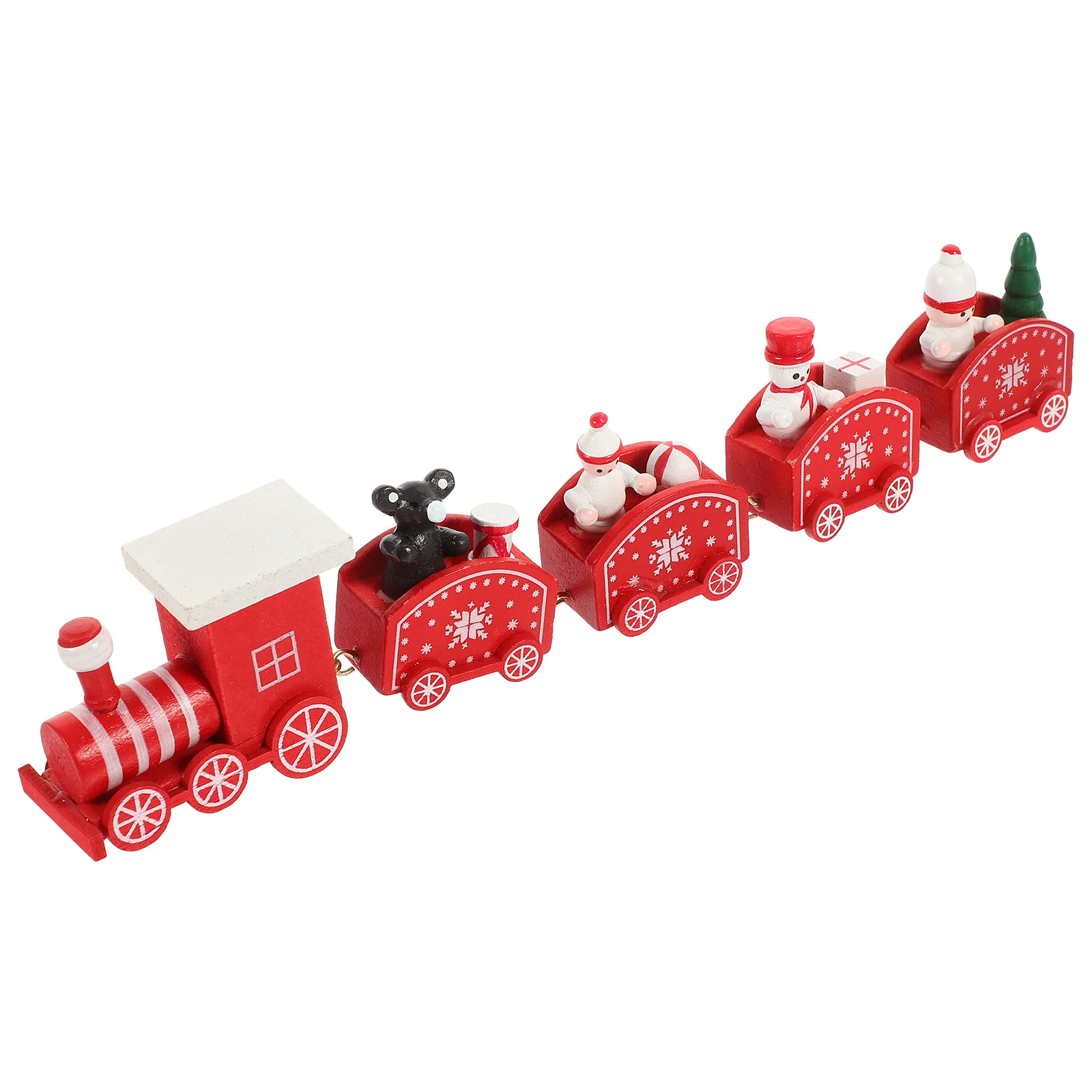 

Creative Christmas Wooden Decoration Desktop Ornament Small Holiday Party Supplies Festive Decor Indoor Xmas Train Set Desktop