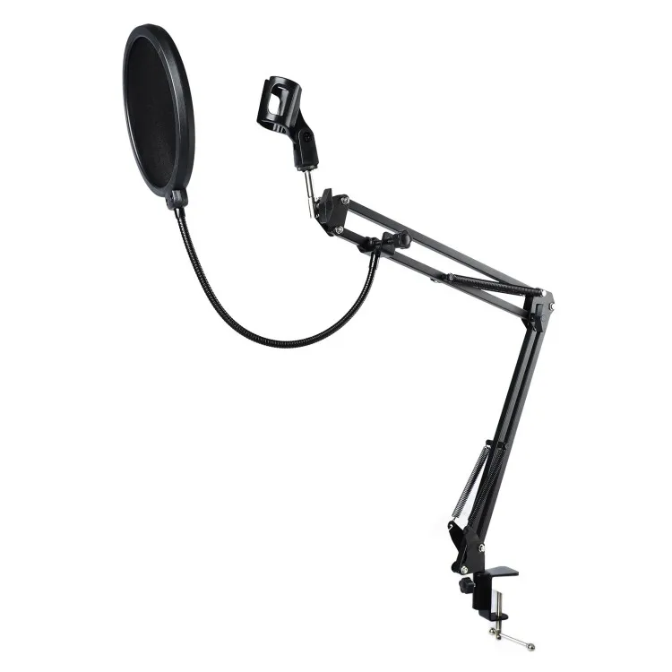 Arm Microphone Adjustable Suspension Rotatable Scissor Microphone Arm Stand Set