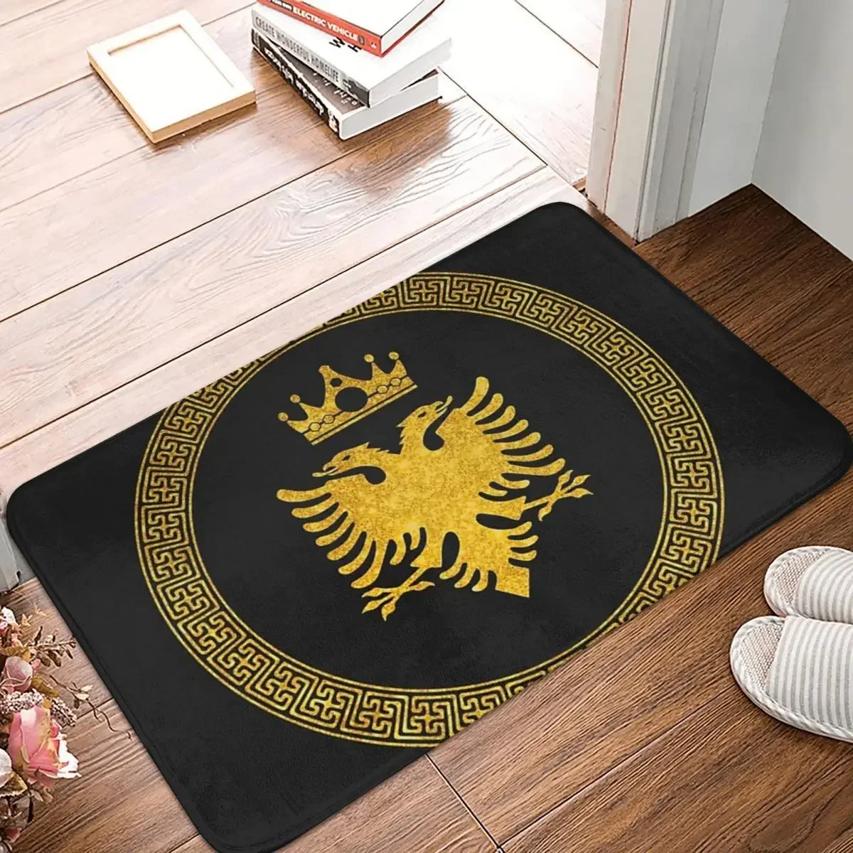 Albania Flag Doormat Rug Carpet Mat Footpad Polyester Anti-slip Cushion Entrance Kitchen Bedroom Balcony Toilet