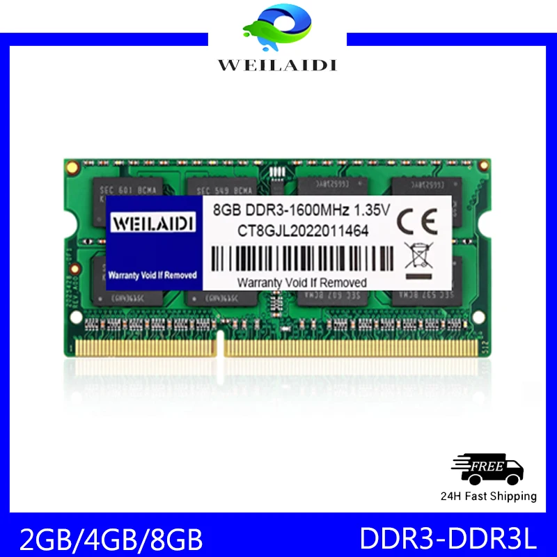 DDR2 DDR3L DDR4 Memoria RAM SODIMM 8GB 4GB 1333 1600 PC4-2400 2666mhz PC3L-10600 12800 SODIMM 1.35V For Laptop Notebook Memory