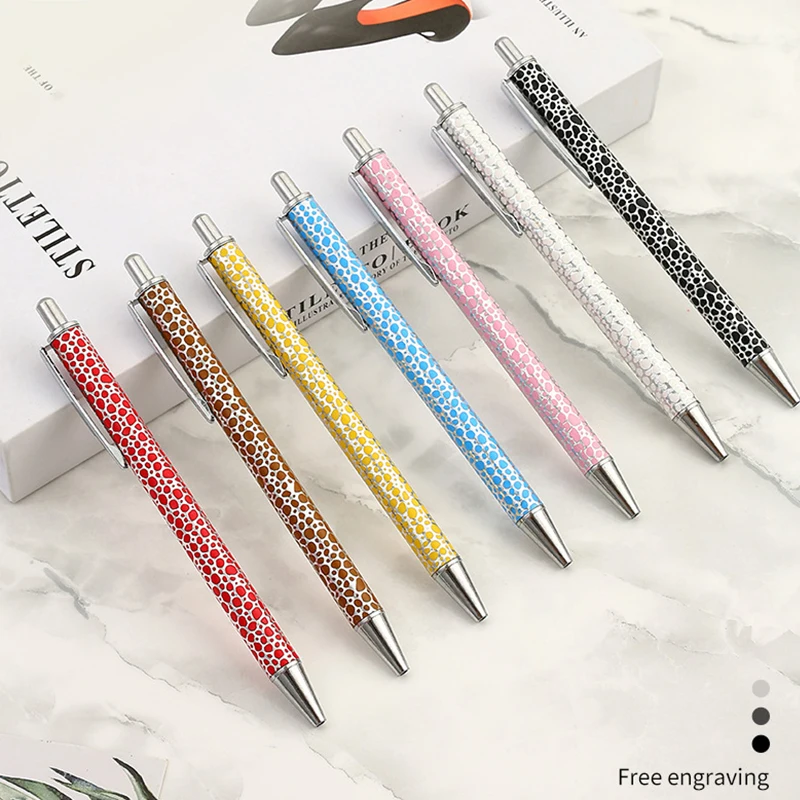3pcs Fashion Luxury Multi-color Leopard Texture Metal Ballpoint Pen High-quality Pens for Writing School Office Accessories