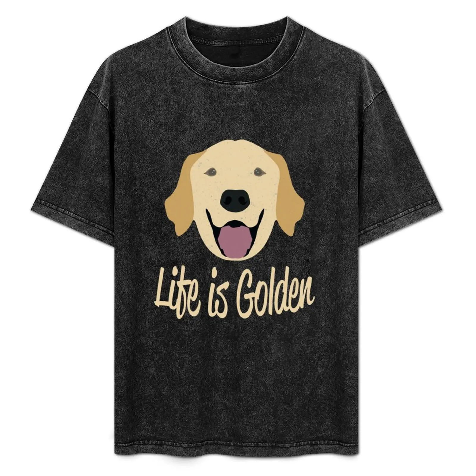 

Life is Golden (Golden Retriever) T-Shirt Big Size Short Sleeve Casual Top