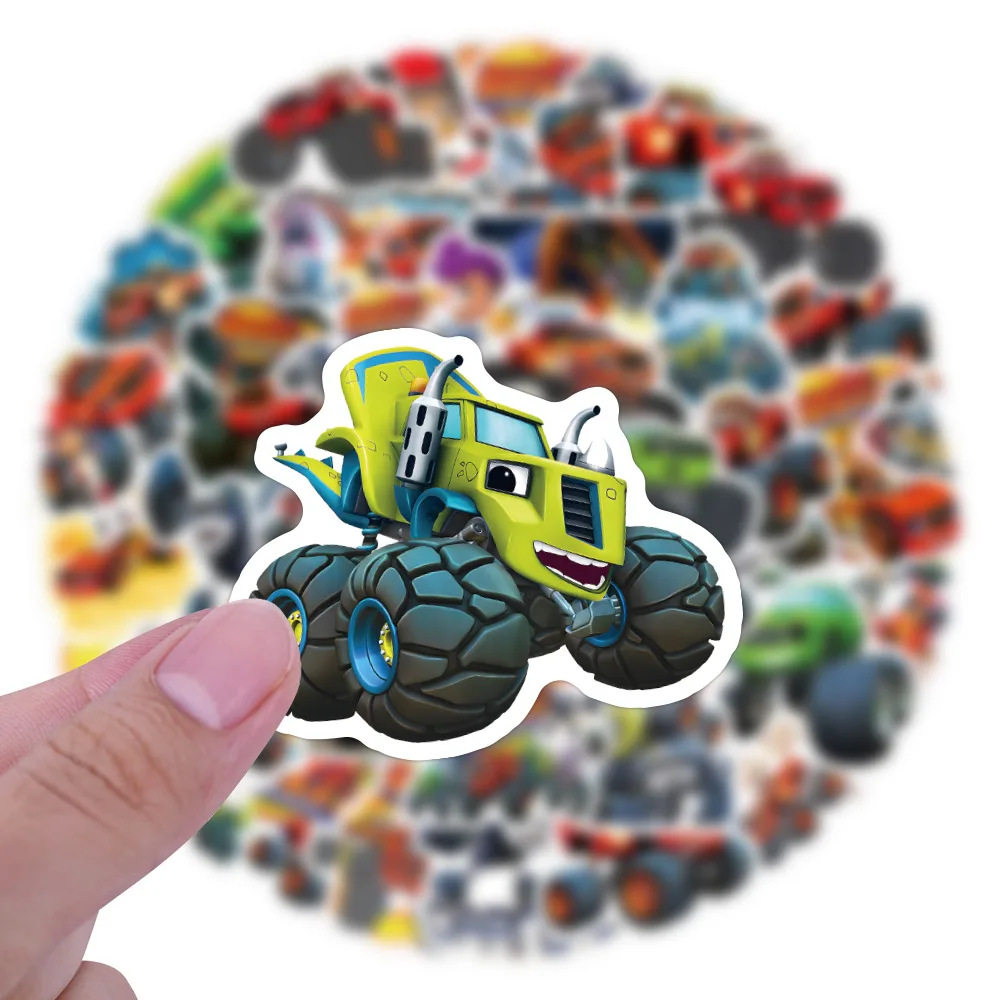 

10/55PCS Blaze Monster Machines Stickers Luggage Creative Waterproof Graffiti Puzzle Scooter Computer Tablet Cartoon Sticker Toy