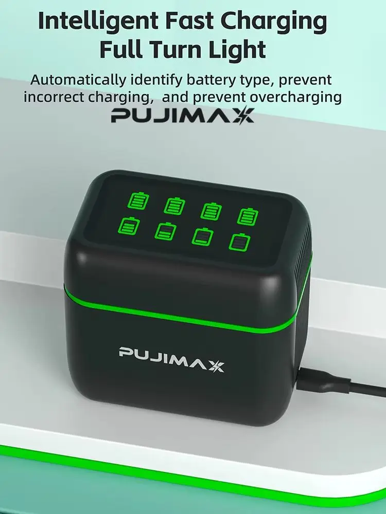 Akumulator PUJIMAX 1.5V AA 4255mWh + AAA 1100mWh, baterie litowo-jonowe do pilotów, myszy, zabawek elektrycznych, zegarów, radiotelefonów — zdjęcie produktu 7