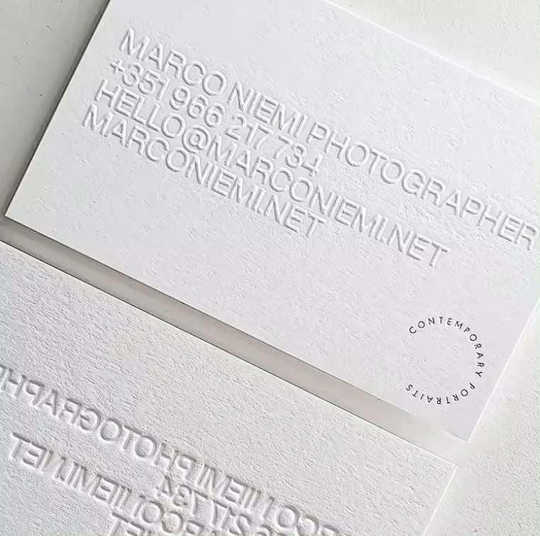 Customized printed embossed business cards, environmentally friendly materials, cotton cardboard, foil, business cards