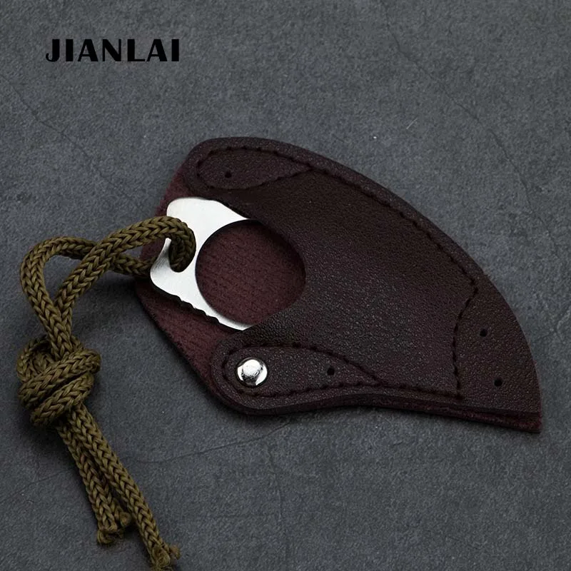 Cuchillo de collar colgante táctico autodefensa acero inoxidable - imagen 3