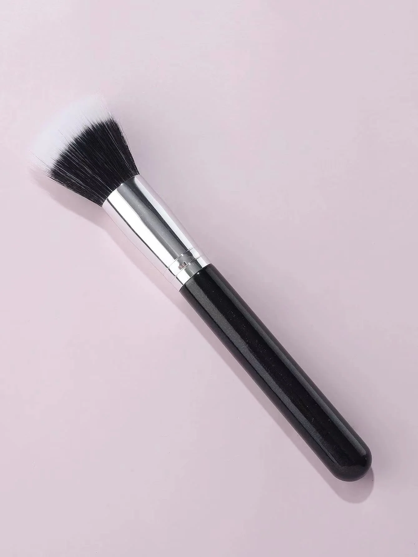 RANCAI 1pc Face Powder Brush,Suitable For Blush, Suitable For Outdoor Makeup And Daily Use (Silver), Foundation Brush
