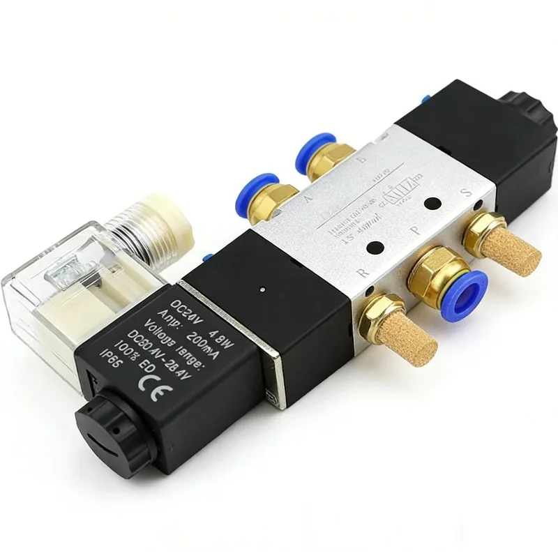 Pneumatic Solenoid Valve 4V220-08 Reversing Two-position Five-way Double Coil 24V Air Valve 220V Cylinder Control
