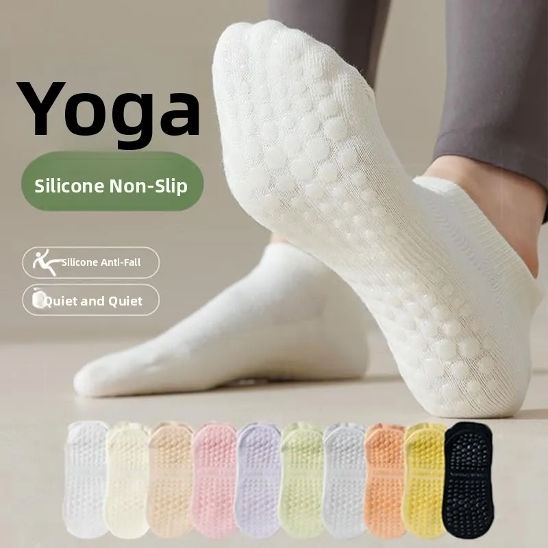 

Нескользящие носки для йоги, профессиональные женские спортивные носки, силиконовые дышащие короткие носки для прыжков со скакалкой, бега, фитнеса