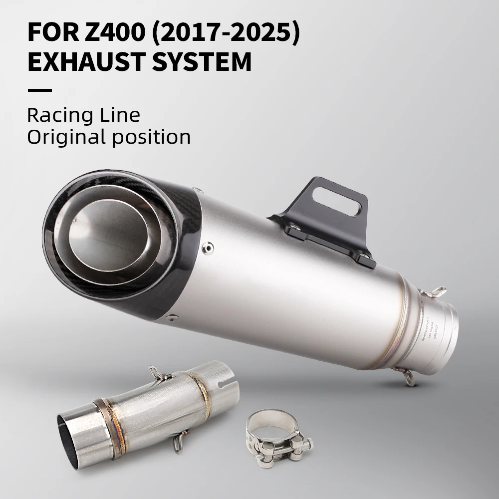

Used for Z400 (2017-2025) exhaust motorcycle exhaust system 51mm caliber exhaust pipe