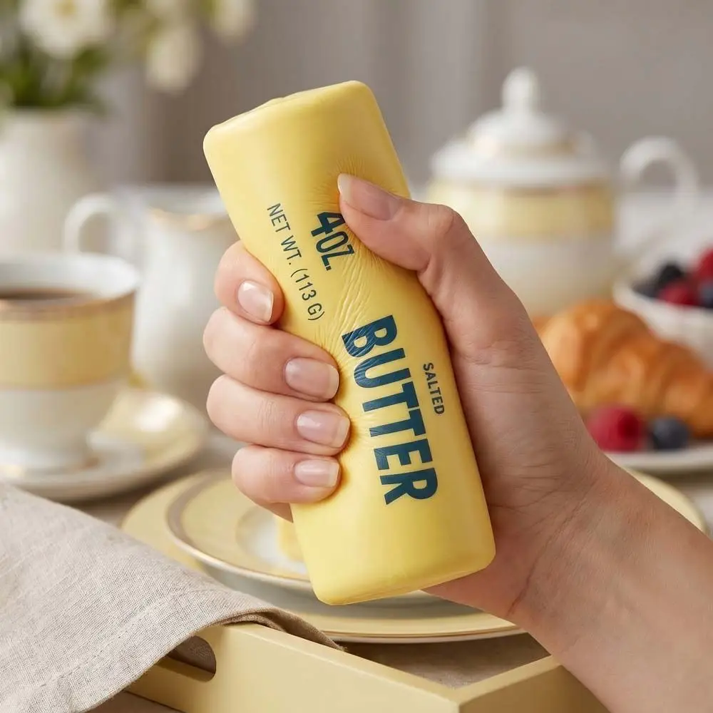 Release Hand Soft Slow Rebound Butter Stick Sensory Relax Gift Cylinder Butter Stick Squeezing Stretch Elastic