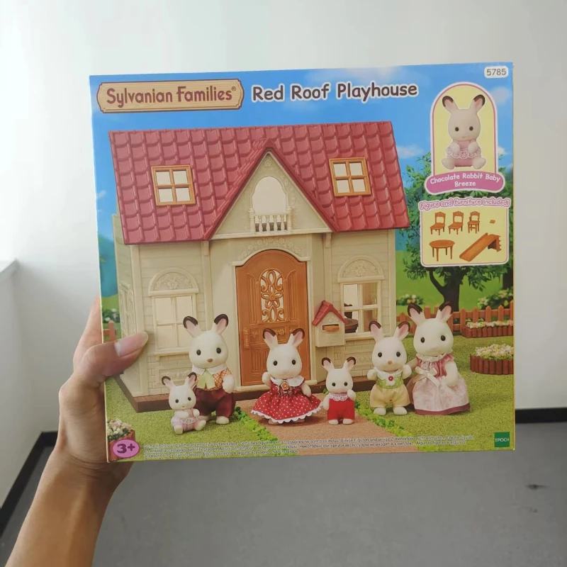 Sylvanian Families Anime Zabawki dla dzieci Prezenty dla dziewczynek Zabawki Domek z czerwonym dachem Śliczna lalka Oryginalne Ternuas Kolekcjonerskie ozdoby do pokoju