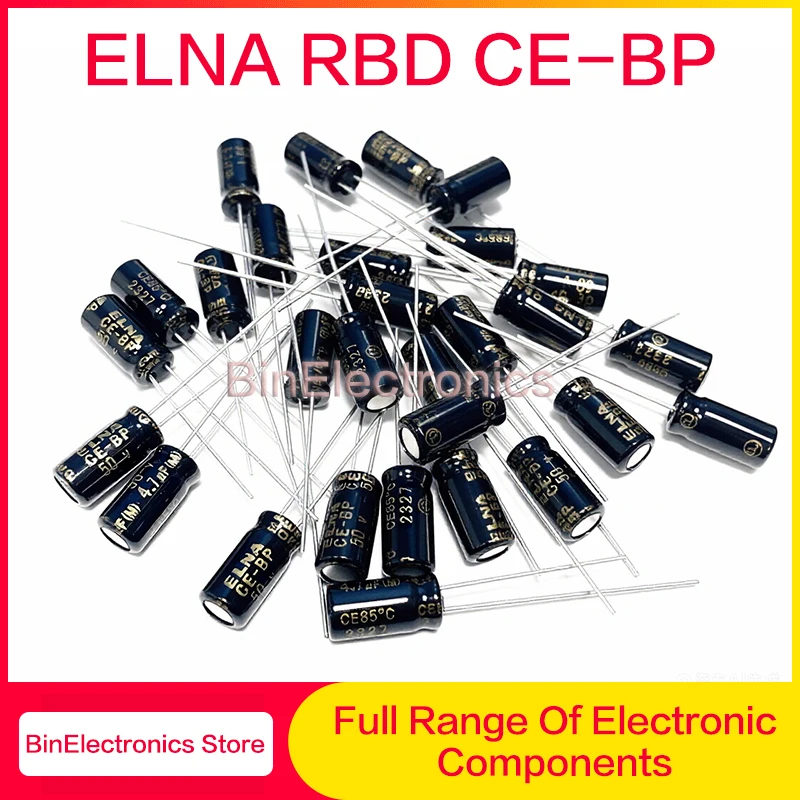 10Pcs/Lot ELNA RBD CE-BP Series Non Polar Nonpolar Bipolar HiFi Audio Capacitor 4.7UF 10UF 22UF 33UF 47UF 100UF 220UF 25V 35V50V