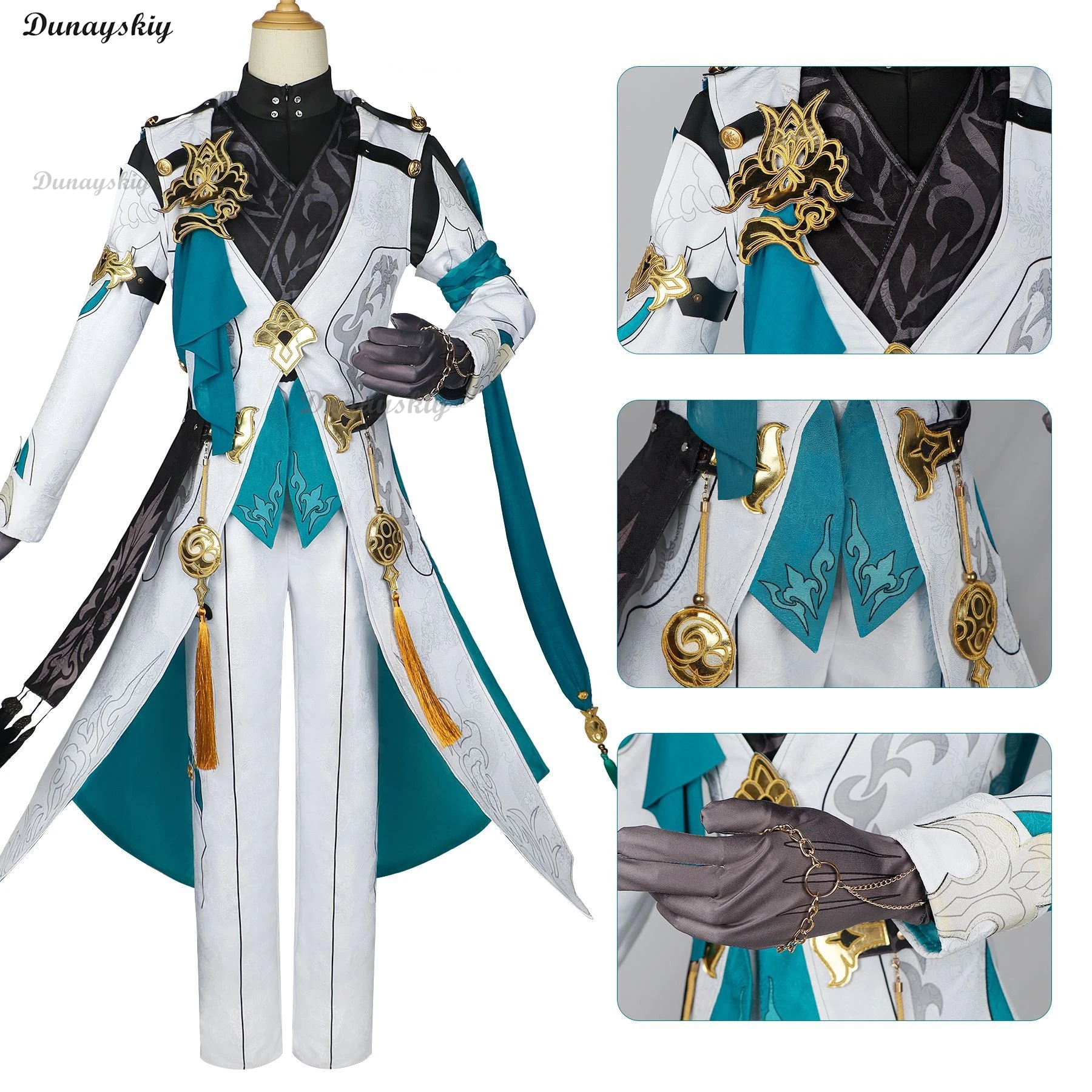 Anime Game Honkai Star Rail Luocha Cosplay Costume Uniform Outfit Gloves Xianzhou Luofu Trader Role Play Party