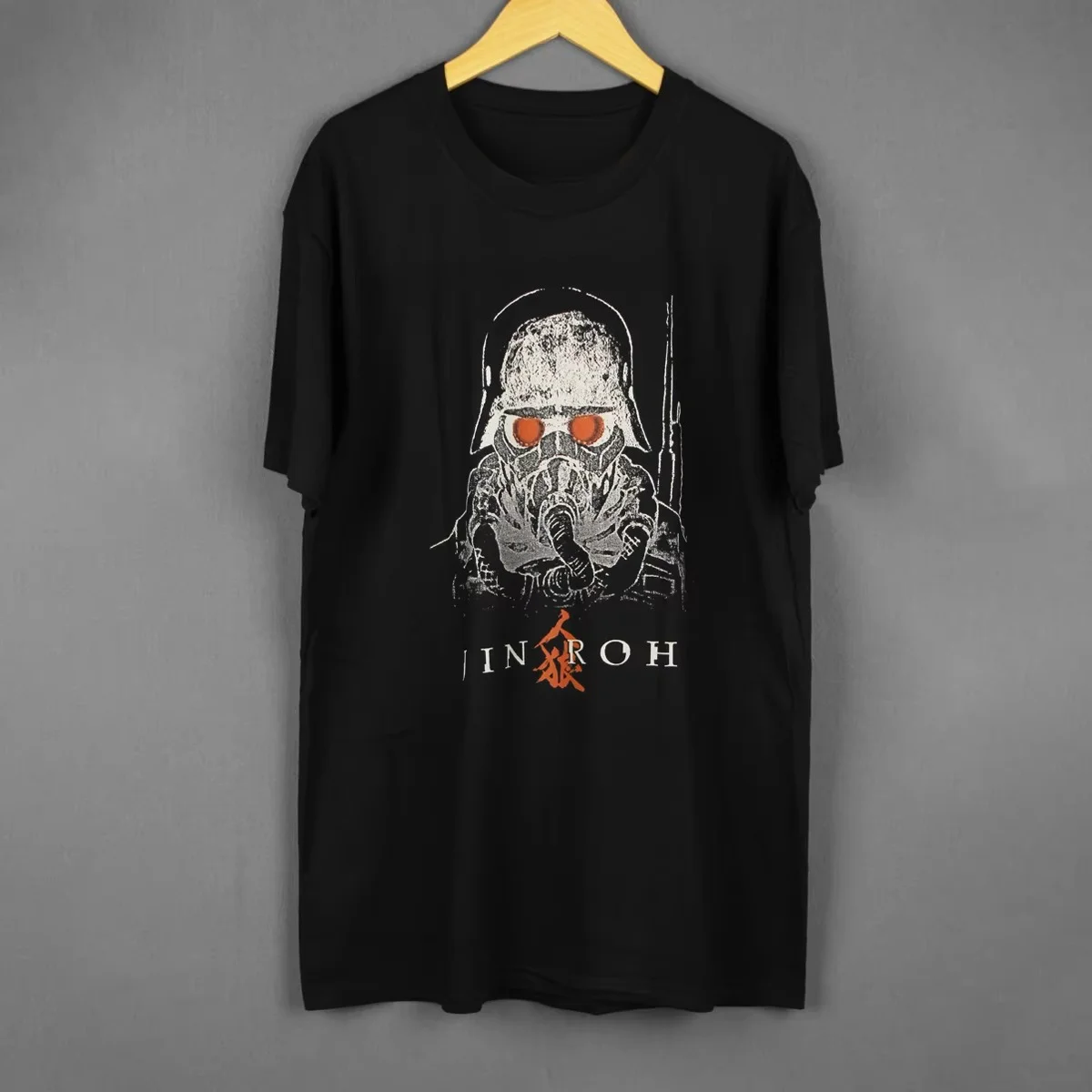 Jin‑Roh The Wolf Brigade Vintage Anime T‑Shirt Kerberos Gas Mask Soldier Print Unisex Short Sleeve Oversized Streetwear Tops