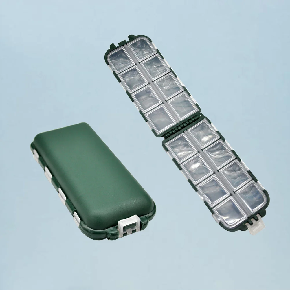 

2Pcs Fishing Tackle Accessory Boxes Lightweight Portable 8-Compartment Storage Case for Lures Bait Hook Organizer