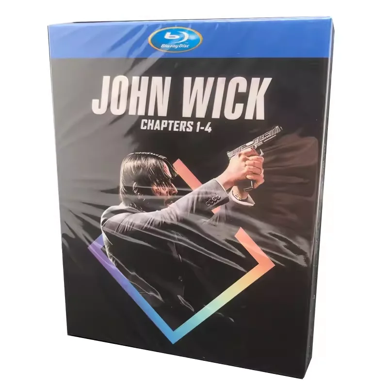 

BD Blu-ray High-Definition Action Movie John Wick 1–4 Four-Disc Box Set