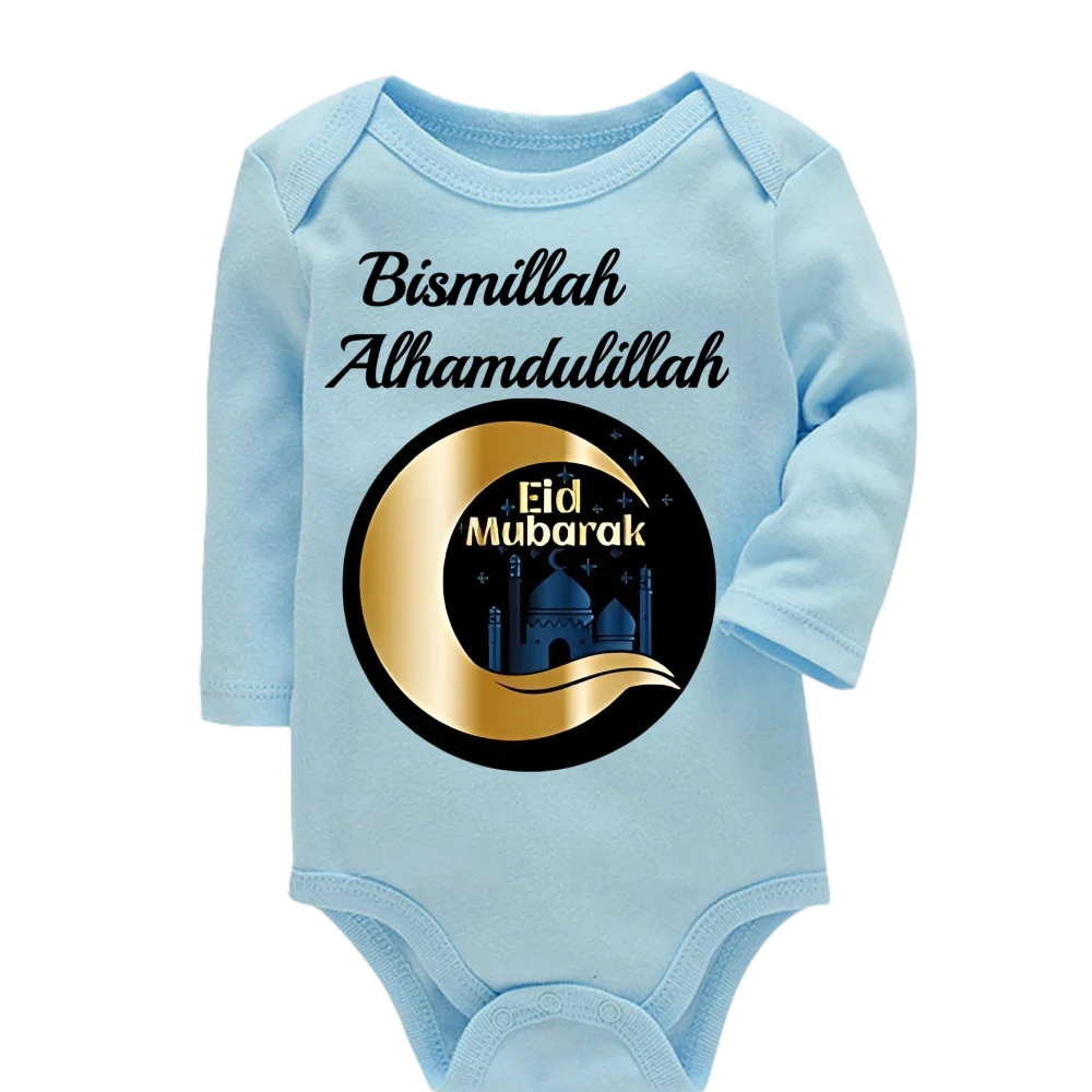 

Muslim fun baby newborn jumpsuits casual and comfortable tight-fitting clothing for boys and girls baby birth crawling clothing