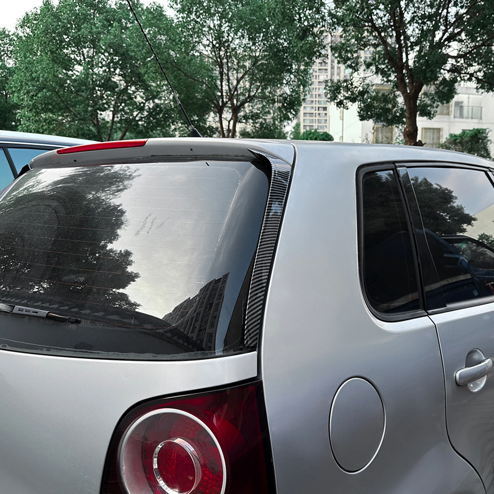 

Rear Window Side Spoiler Canard Trunk Wing For Volkswagen VW Polo 9N 2001-2009 Hatchback Side Wing Splitter Trim Cover Sticker