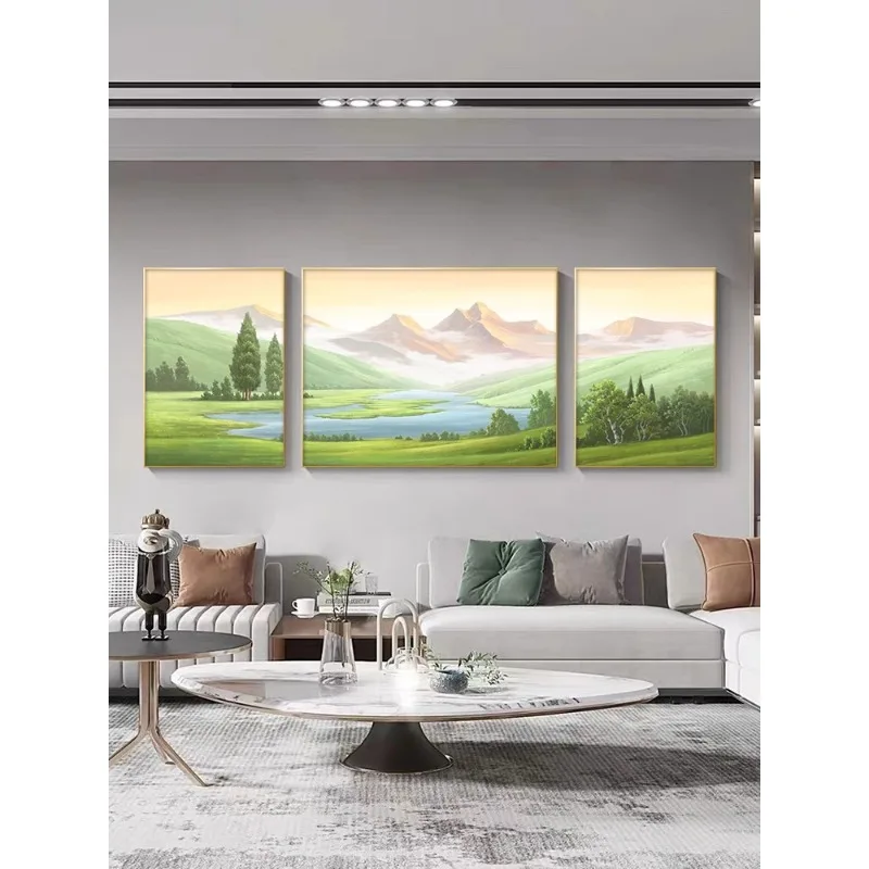 

Living Room Decorative Painting Modern Simple Landscape High Sense Sofa Background Wall Mural Meaning Good Hanging