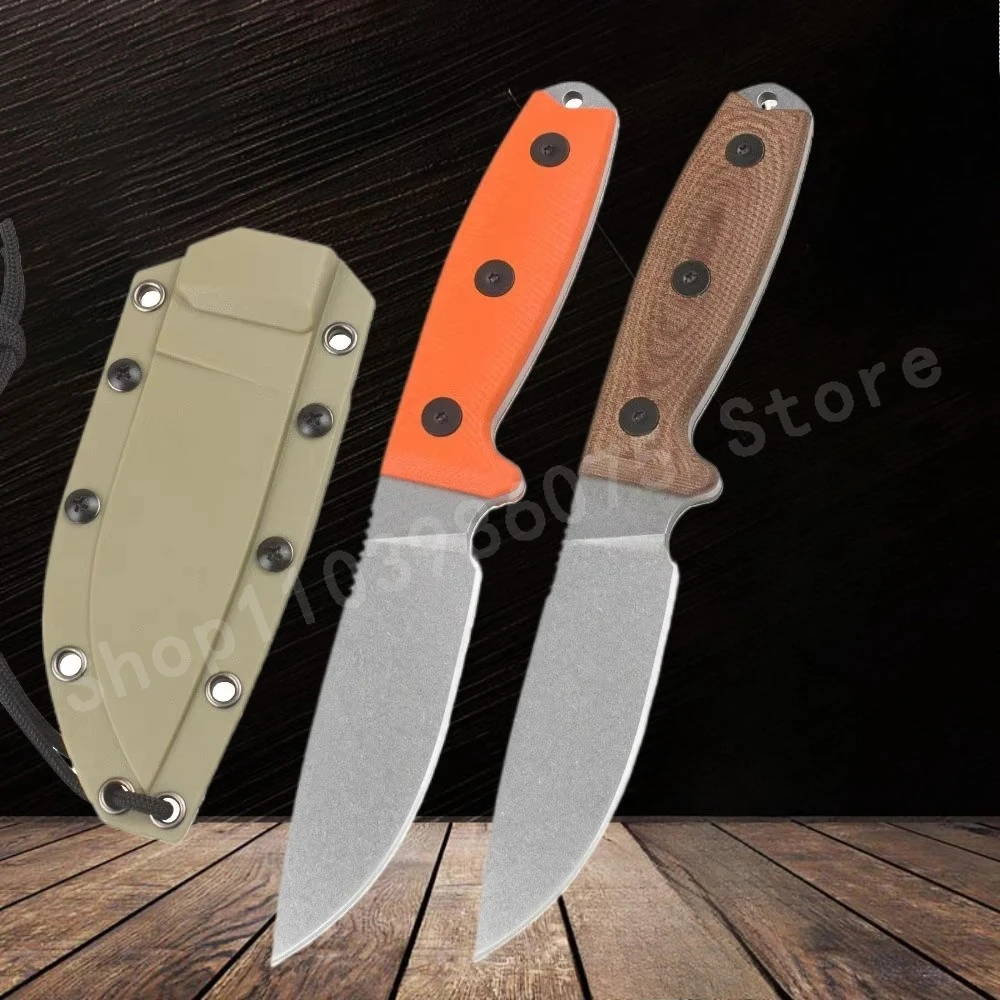 

Нож с фиксированным лезвием из высокоуглеродистой стали 11095, оранжевый G10/льняная ручка, портативный аварийный универсальный нож для кемпинга на открытом воздухе