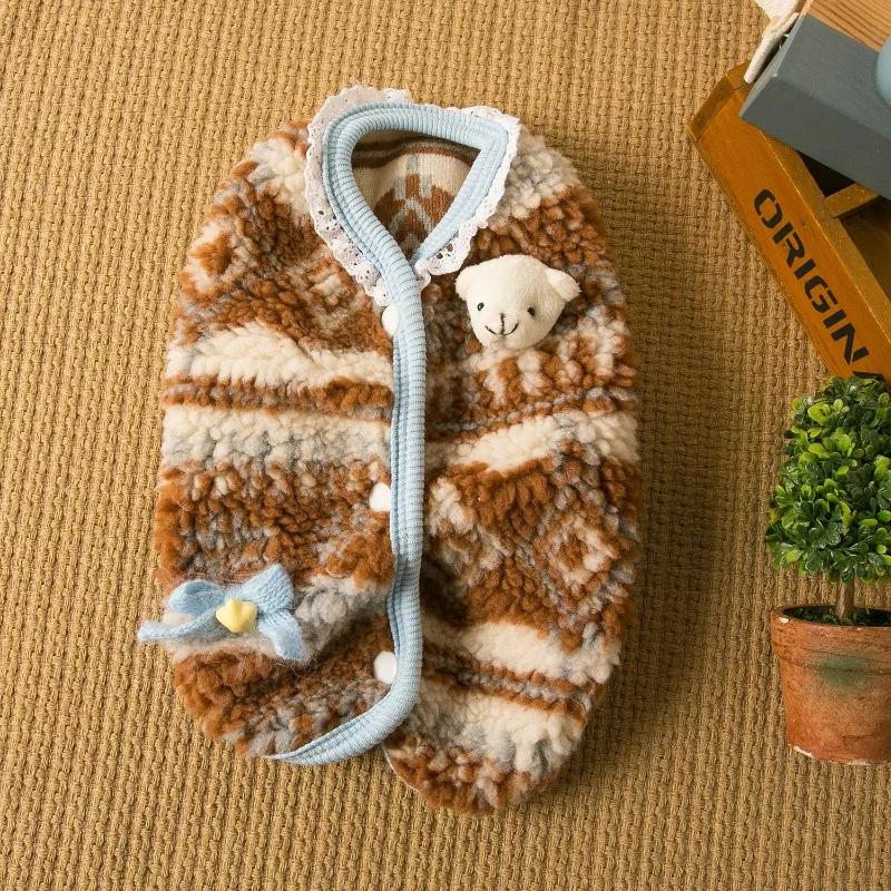 

Fashionable Autumn and Winter New Small and Medium-sized Dog Warm Pet Vests, Cute Schnauzer Teddy Vests, Cat Clothes, Dog Vests