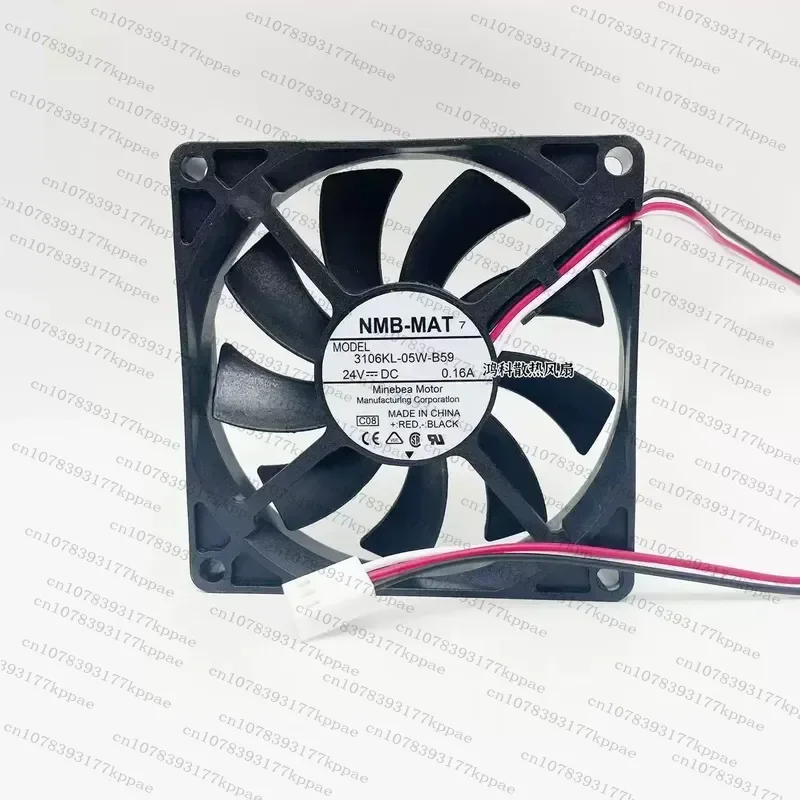 1PCS for NMB 3106KL-05W-B59 24V 0.16A Double Ball Bearing Cooling Fan for Fanuc Industrial Frequency Converter