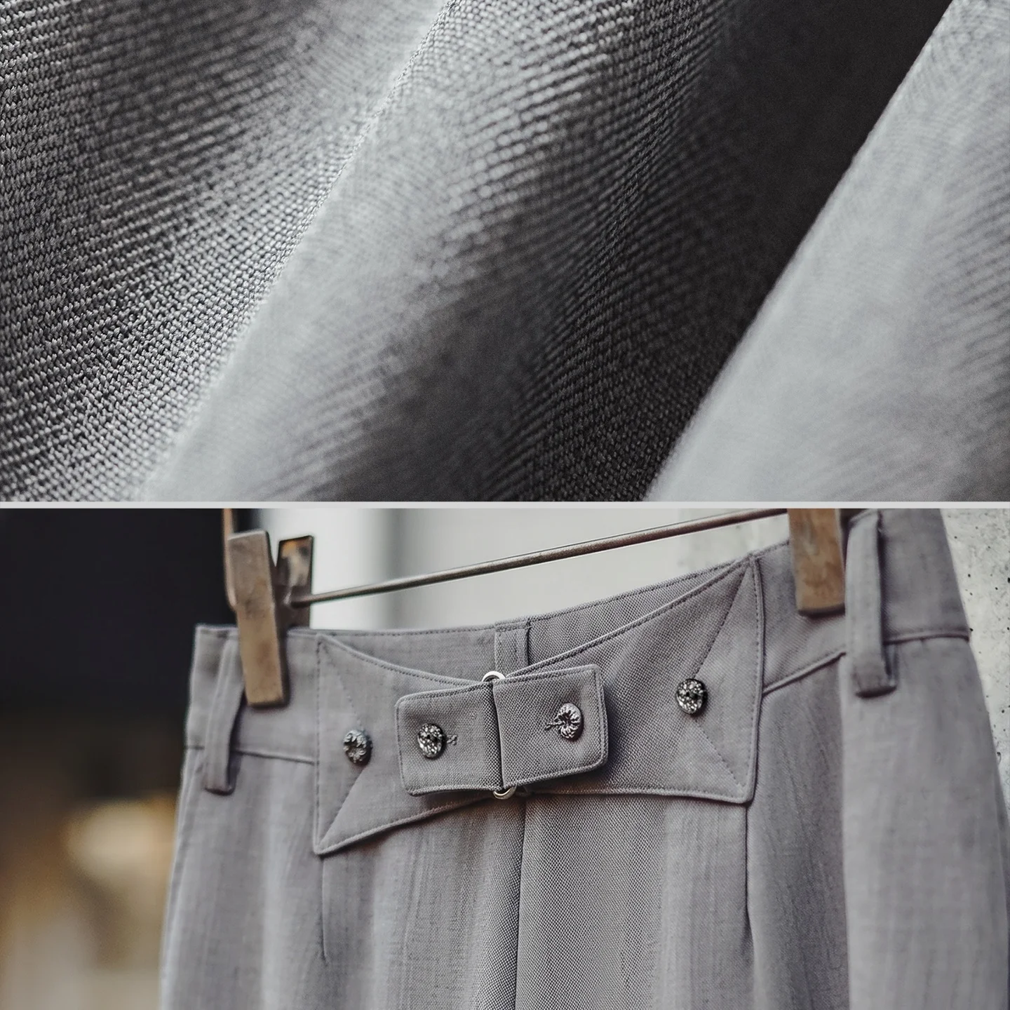 Maden 2026 New Vintage Old Money Grey Suit Pants Women Loose Wide Leg Pleated Straight Thin Draped Summer Formal Trousers Office