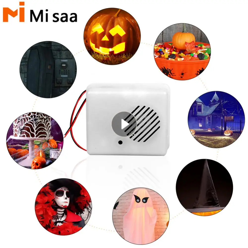 Halloween Scream Speaker Sound Sensor Voice-activated Scary Props Noise Makers Halloween Party Decoration Horror Tricky Props