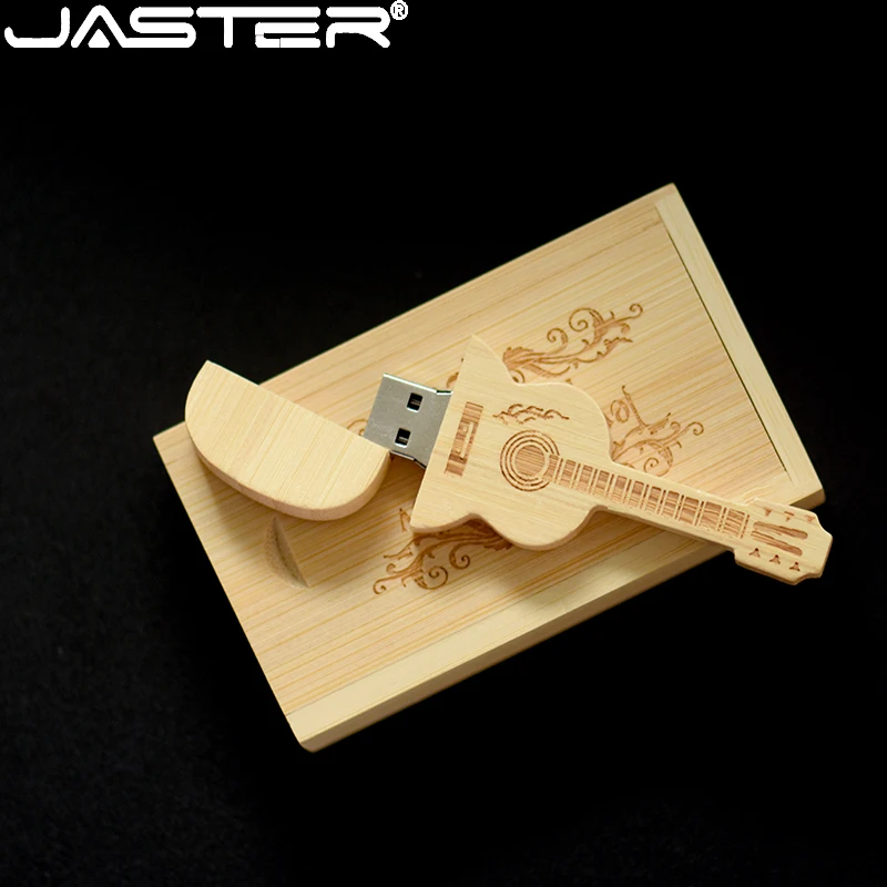 

JASTER Maple Guitar Wooden USB 2.0 64GB 32GB 16GB Flash Drive U Disk Pen Drives Free Custom LOGO Wedding Photography Gifts