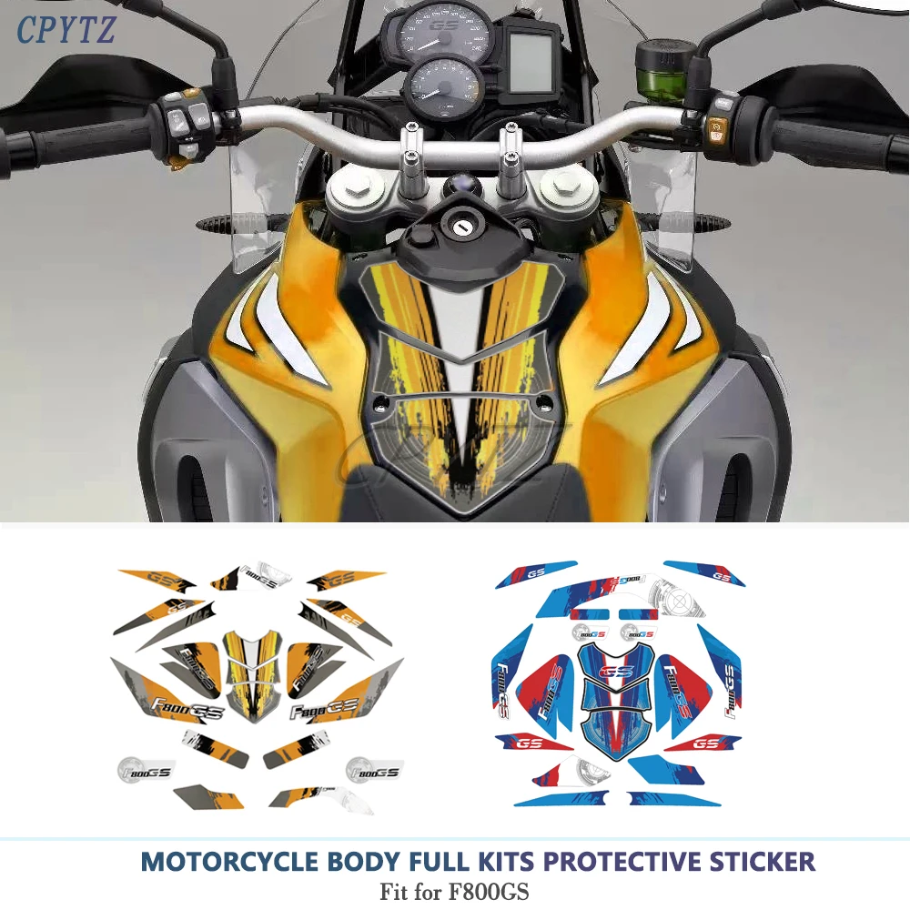 

Motorcycle Accessories Body Full Kits Gas Tank Pad Waterproof Fairing Sticker Decorative Decal Fit for F800GS F800 GS 2013-2017