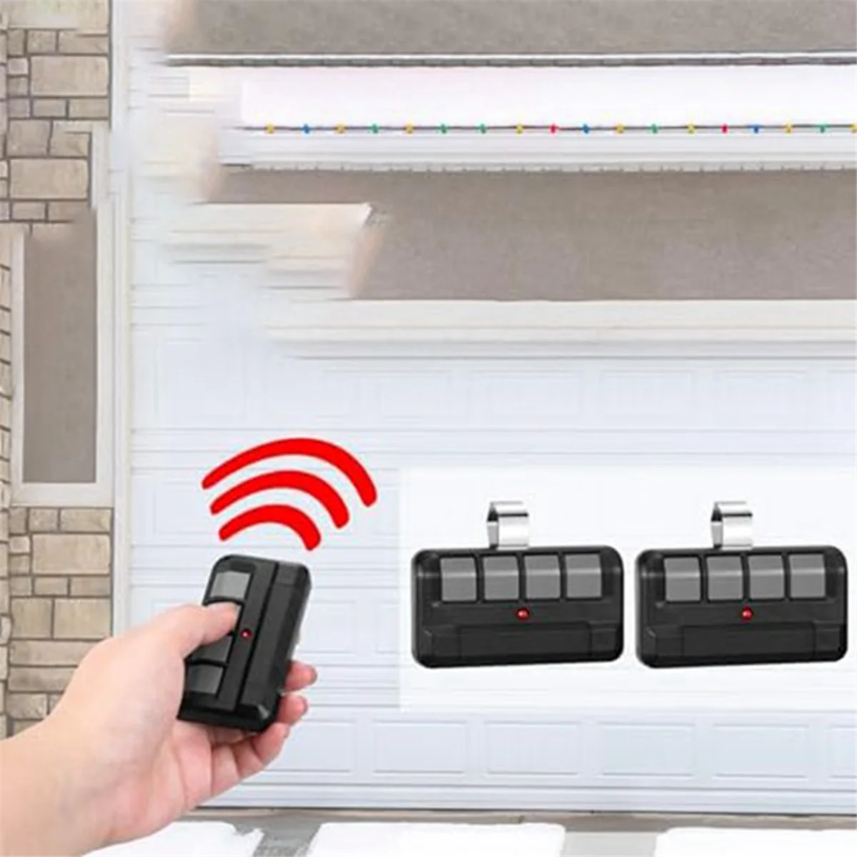 

A10RR 3Pcs 894LT Four Button Learning Garage Door Opener Remote for 972LM/974LM/372LM/374LM,Clone 811LM,61LM or 361LM