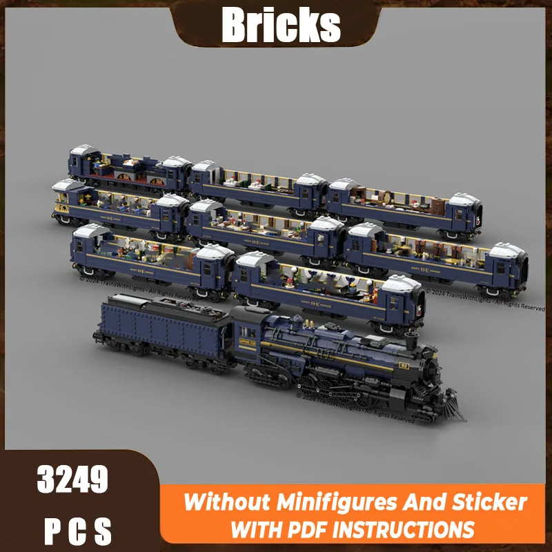 

New Moc building block train model, Orient Express module, building block gift, children's toy DIY assembly set