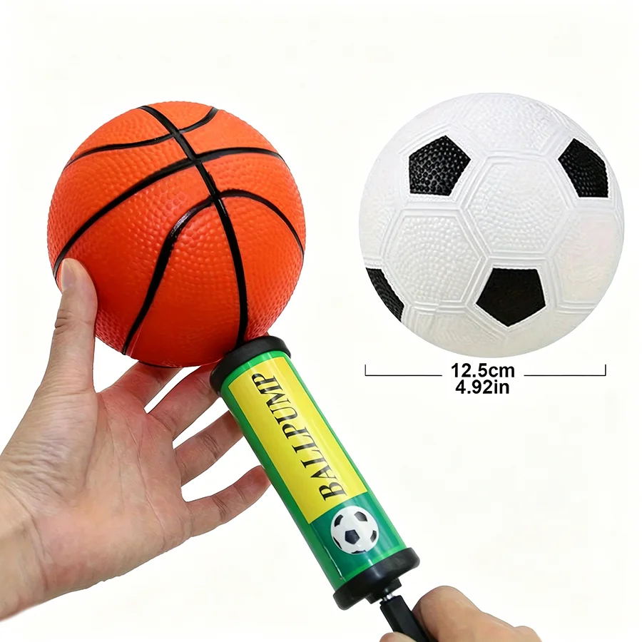 Mini 5" Inflatable Basketball Football Rugby Toy Small Patting Ball Outdoor Sports Throwing Games Christmas Birthday Gift JXB