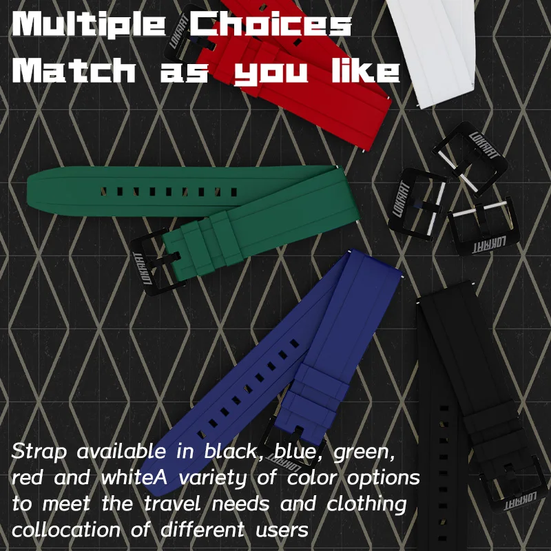 Универсальный ремешок для часов LOKMAT 22 мм из ТПУ цветной ремешок для часов