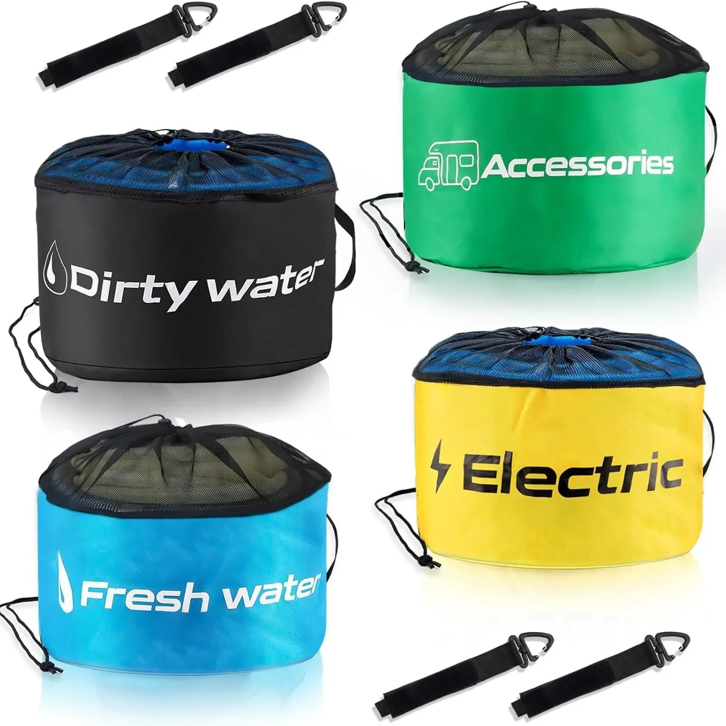 Waterproof hose bag three-piece storage water pipe bag RV storage foldable and easy to carry